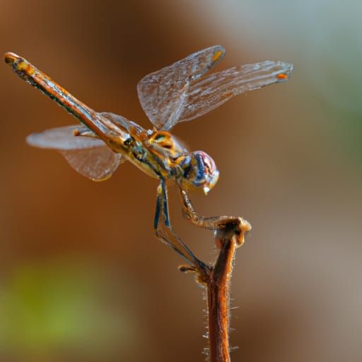 Hyperrealistic Dragonfly Macro Photograph in Natural Light