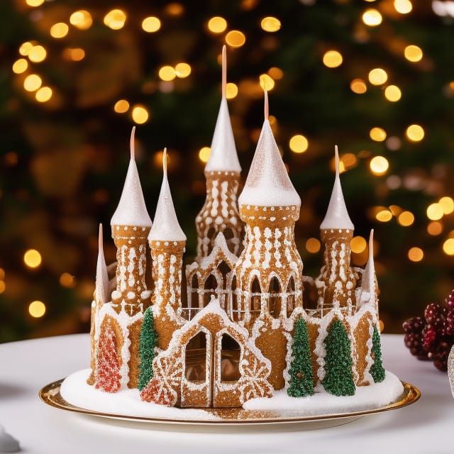 Gingerbread Citadel in Antoni Gaudi Style