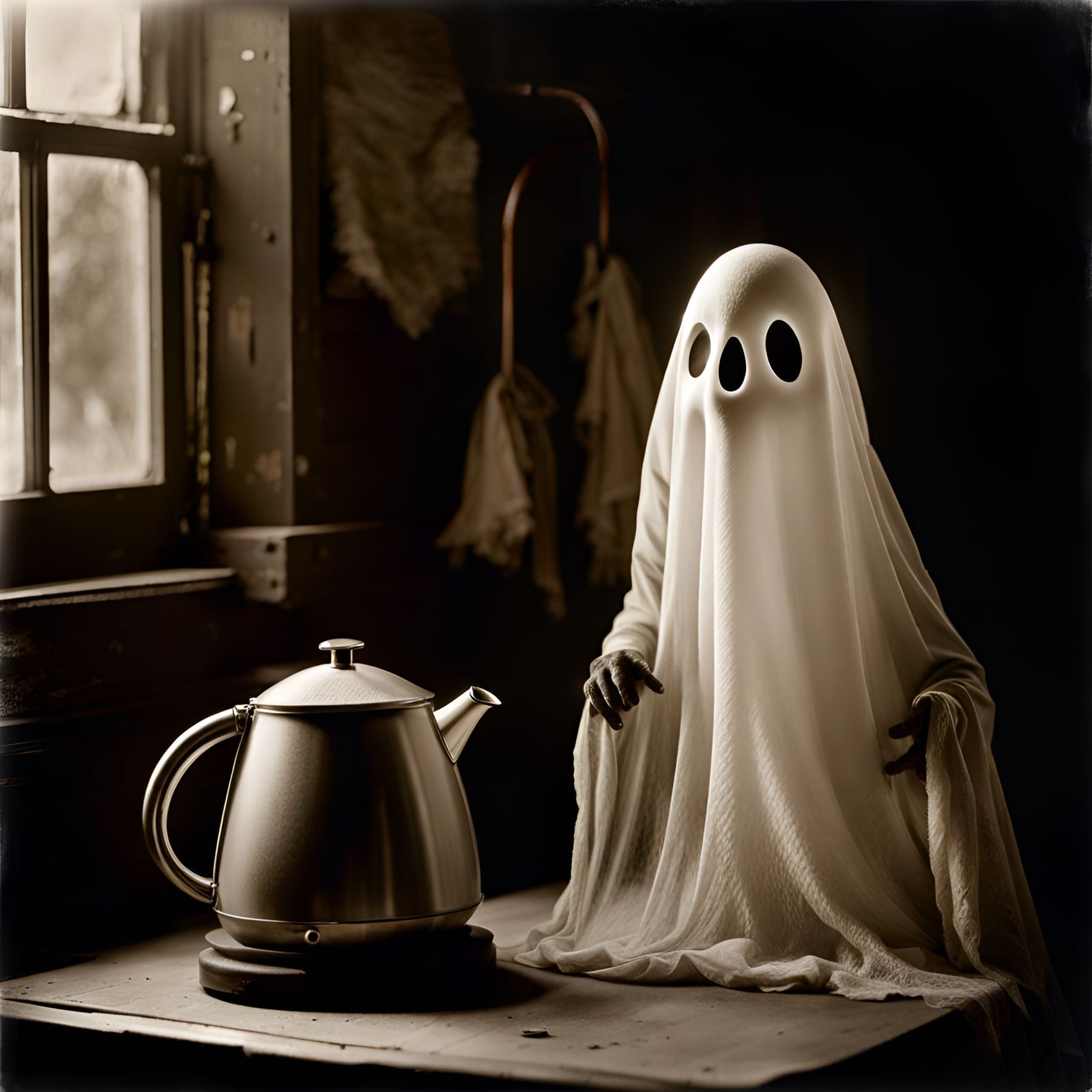 Vintage Ghost Blending in Junglepunk Style