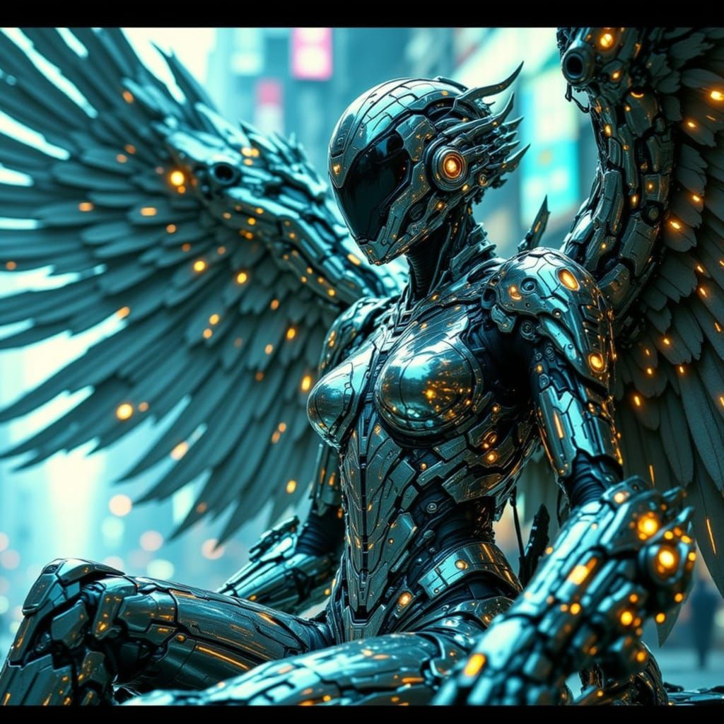 Cybernetic Queen in Shifting Liquid Silver Form