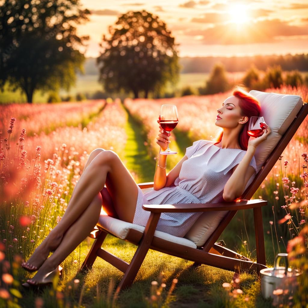 Strawberry Wine at Sunset: A Heavenly Meadow