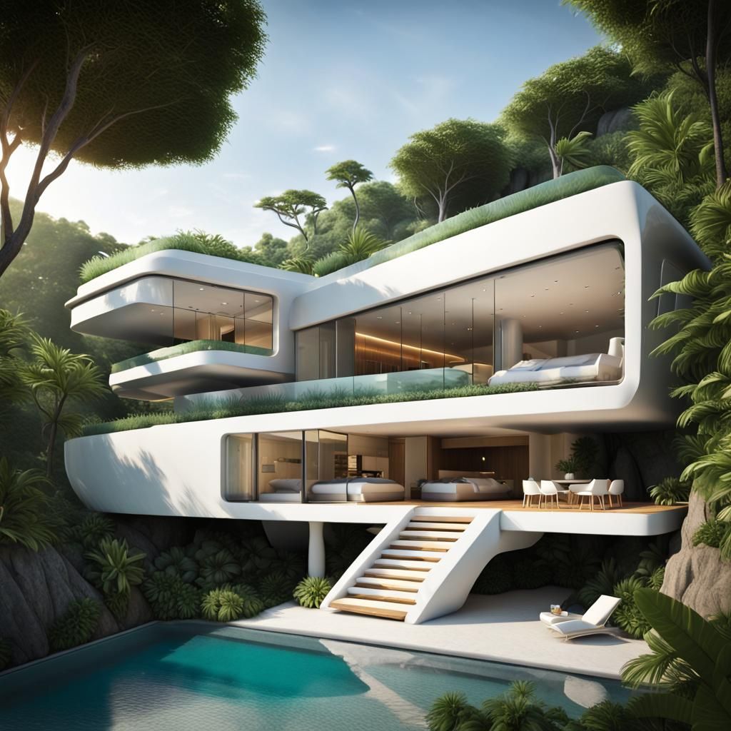 Ultra-modern, futuristic house