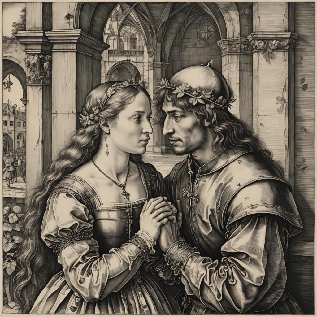 Romeo and Juliet in Durer Style