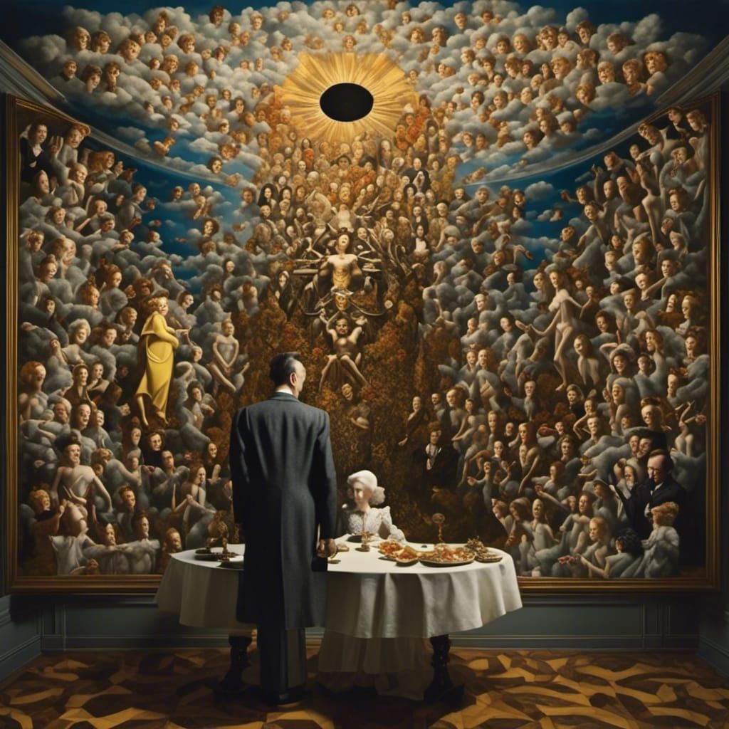 Surreal Composition with Dynamic Lighting, in Hyperrealist S...