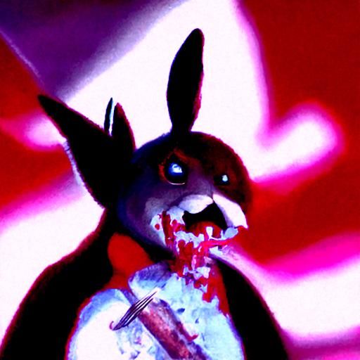 Bloody Vampire Bunny with Knife in 8K