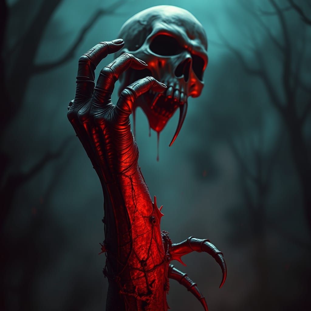 Hyper-Realistic Halloween Grim Reaper Illustration