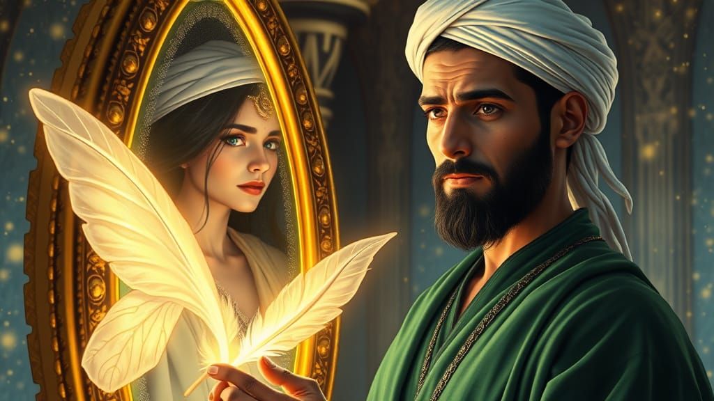 Ancient Warrior's Epiphany in Enchanted Realism