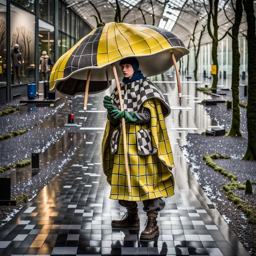Surreal Mushroom Art Installation at Modern Art Museum