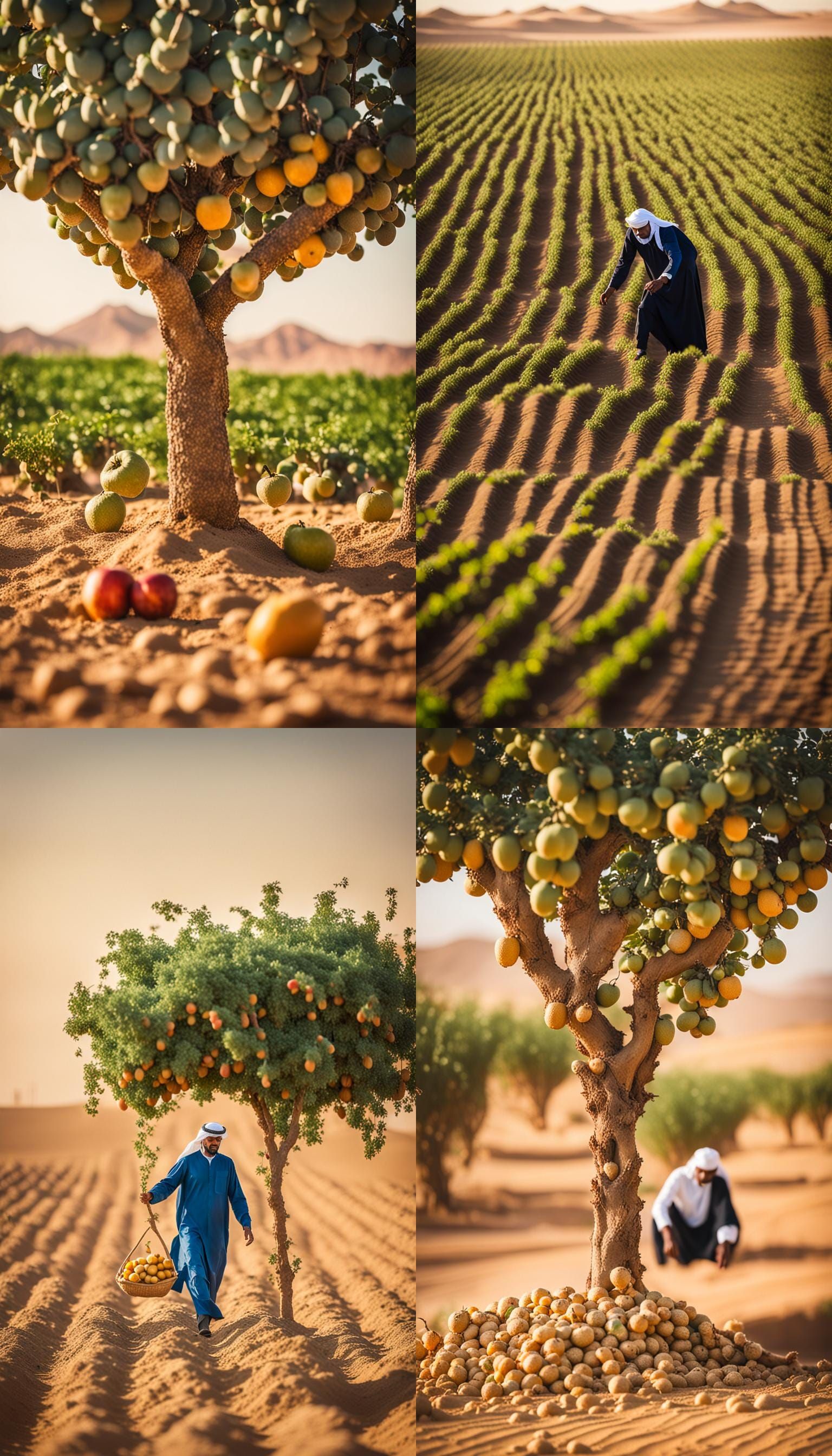 Fruit Agriculture in Saudi Desert: Professional Photography
