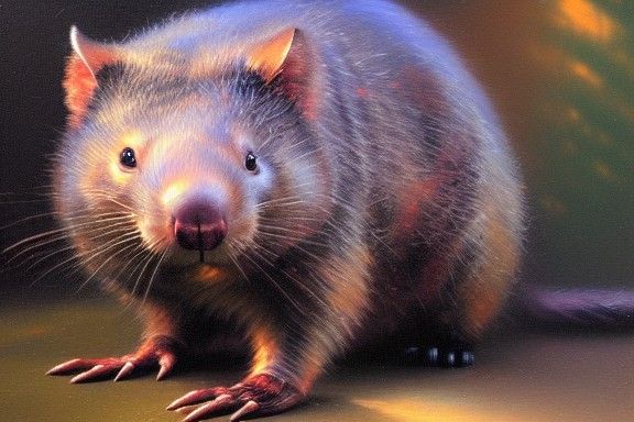 Hyperrealistic Wombat Warrior Portrait