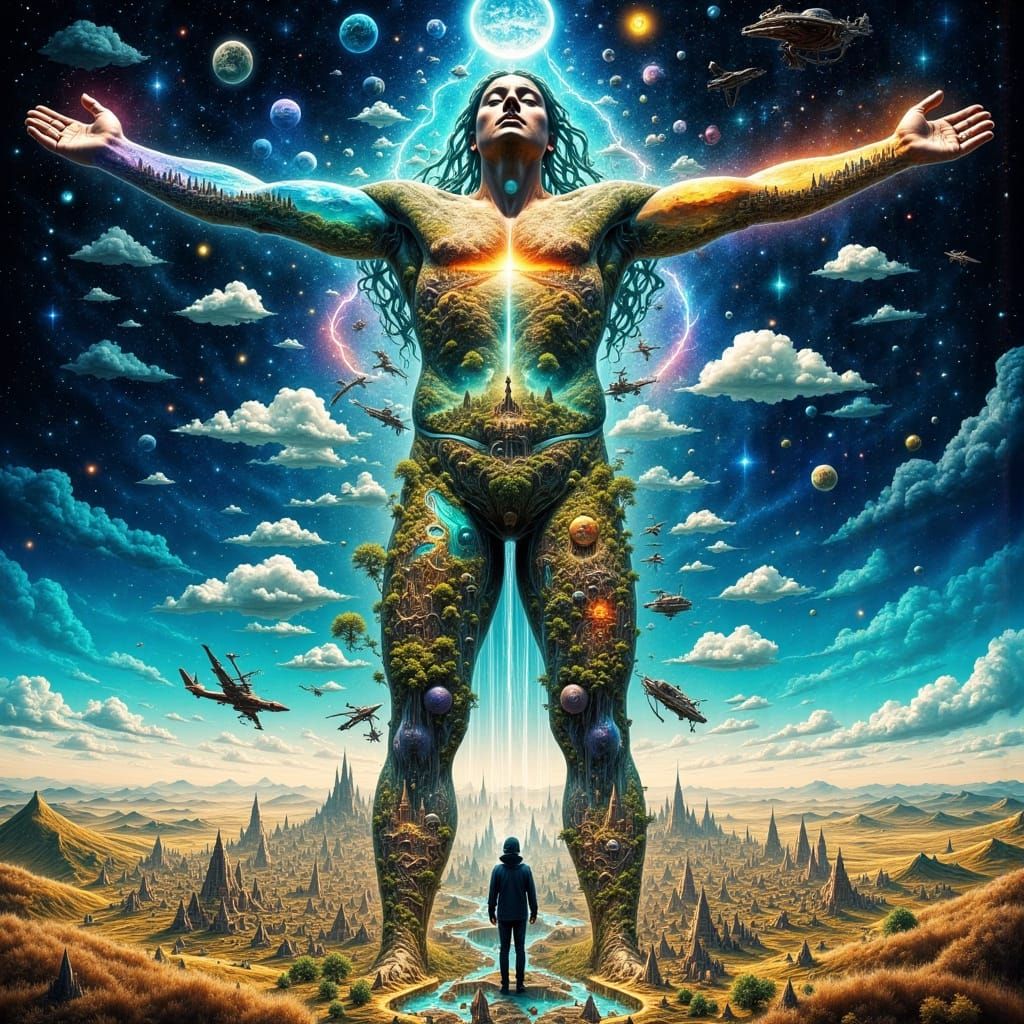 Vibrant Human Canvas of Interconnected Narratives in Abstrac...