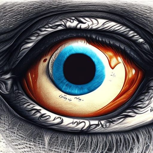 Surreal River of Eyes: Digital Fine Art