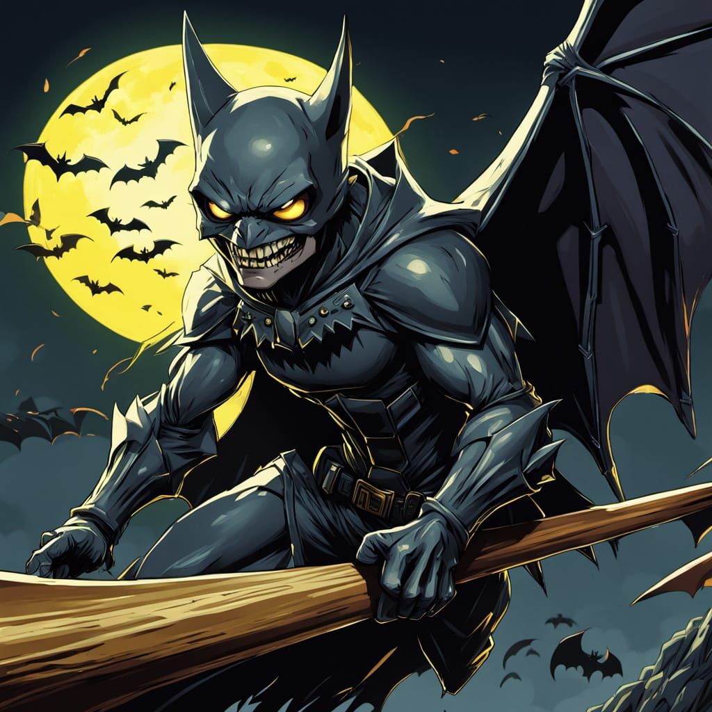 Pencil Transforms into Bats Anime Style