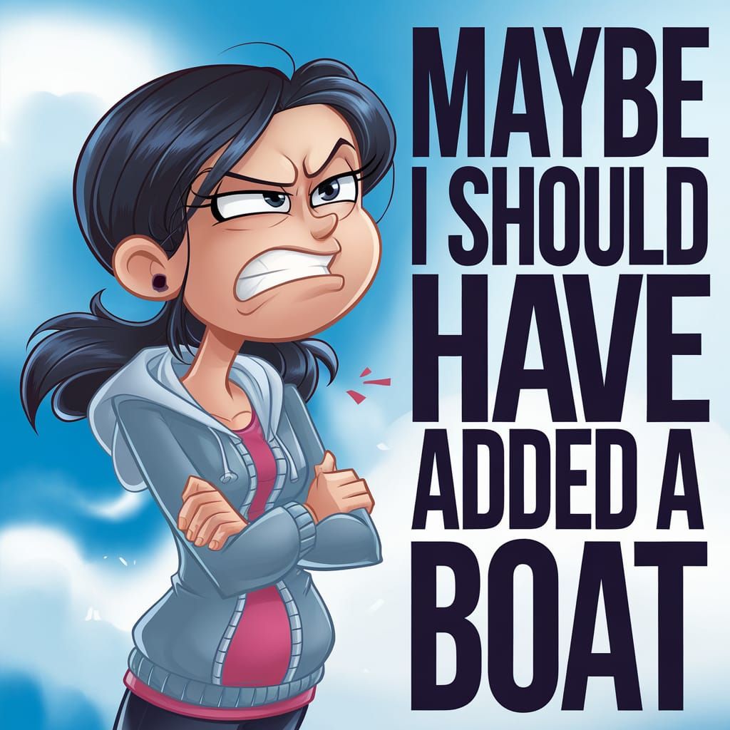 Annoyed Teenager with Attitude in Cartoon Style