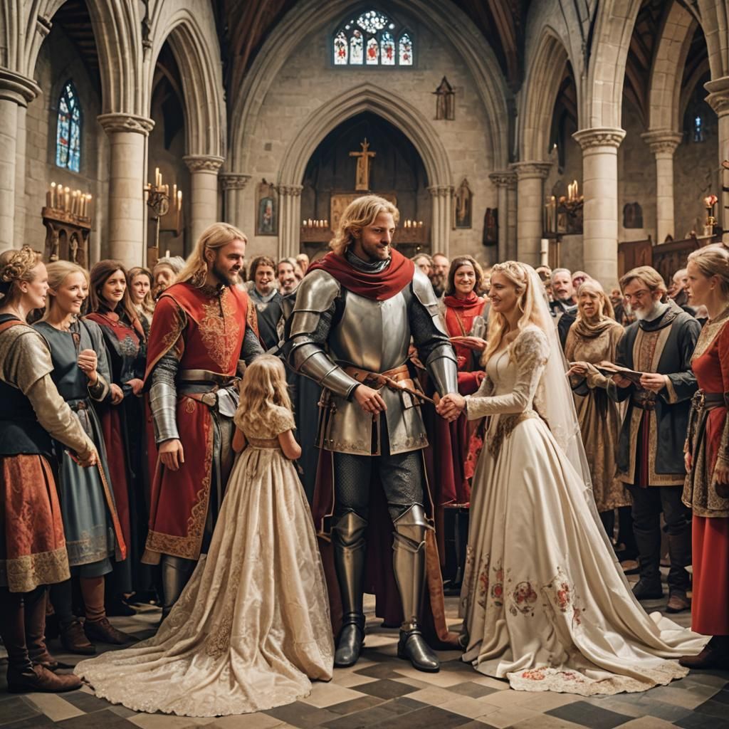 Medieval Knight Marries a Beautiful Woman
