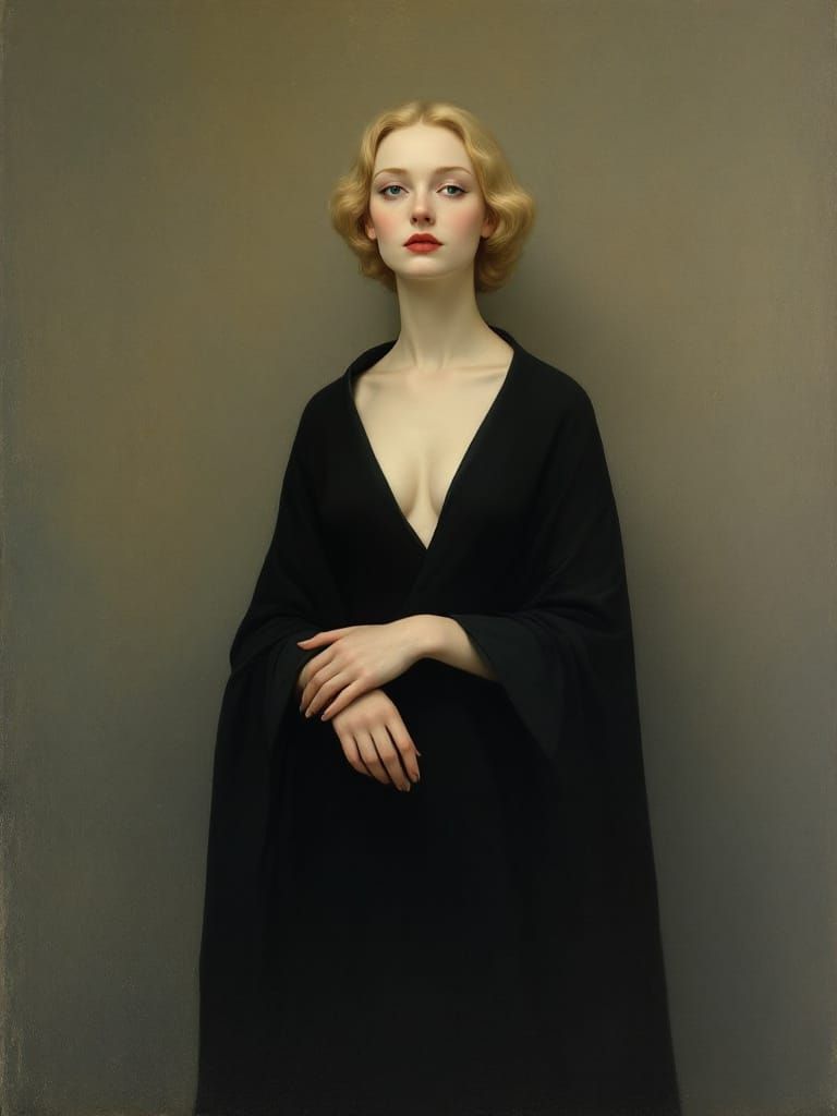 Pin-Up Woman in Devotional Style