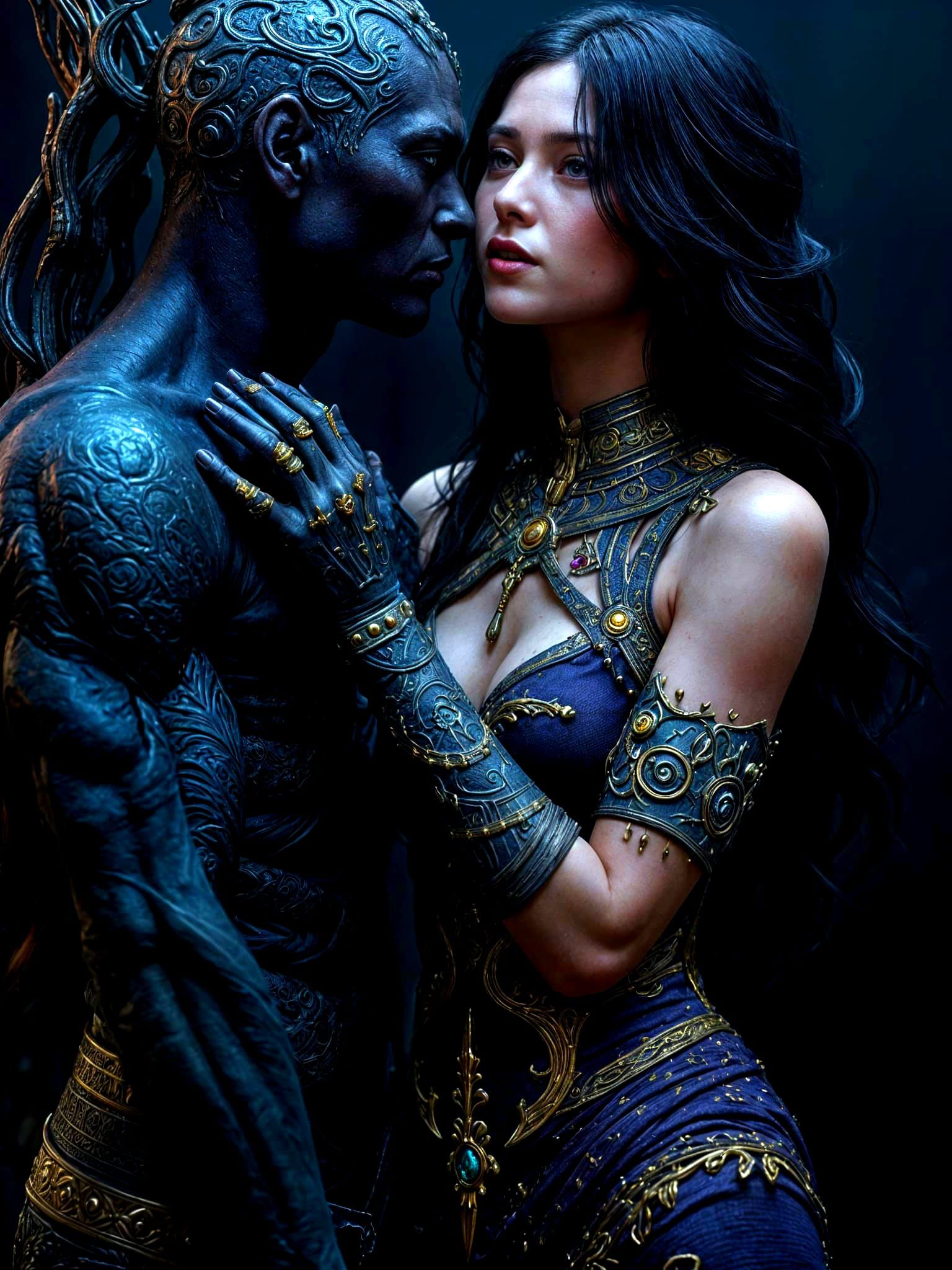 Dark Fantasy Concept Art With Dynamic Lighting