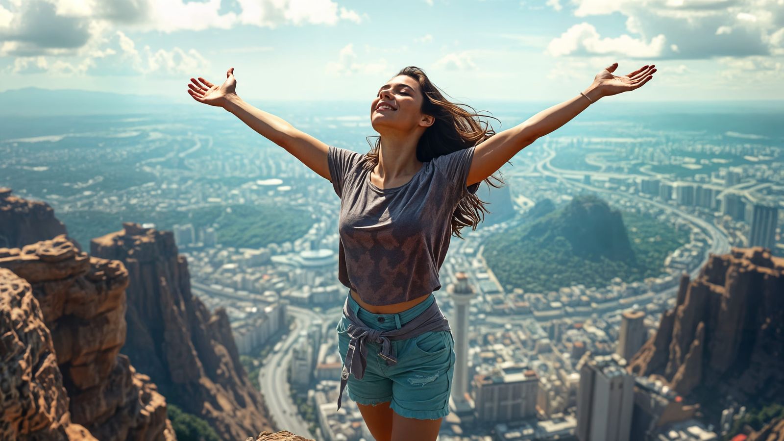 Defying Gravity in a Soaring Surrealist Dream