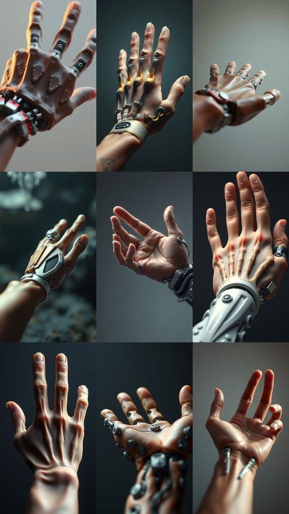 Biomechanical Hand in Soft Focus