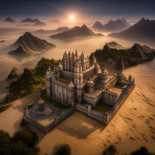 Aerial View of a Beautiful Medieval Indian Empire