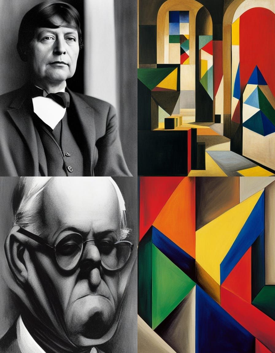 Abstract Color Study in Bauhaus Style