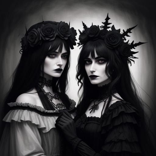 Ethereal Encounter: Gothic Elegance Meets Soft Romance in Ch...