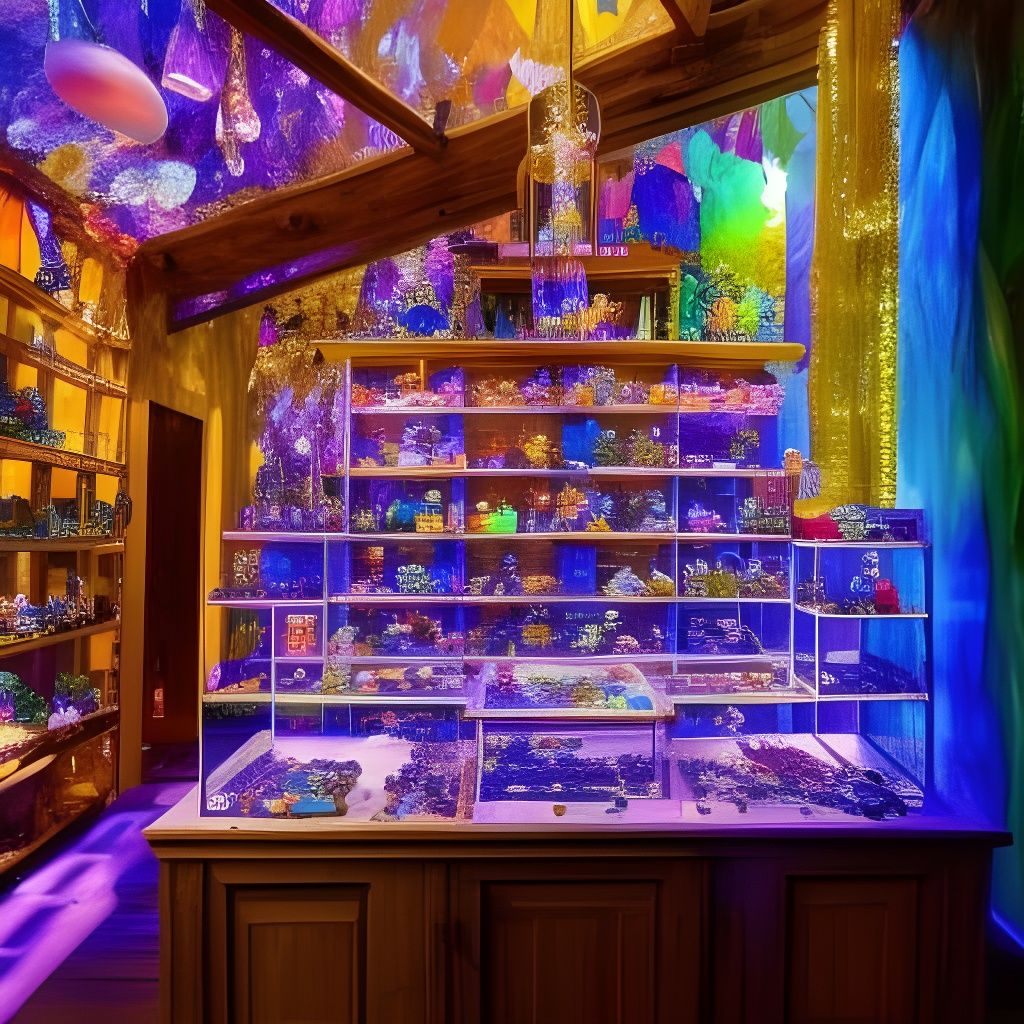 Crystal Grotto Shop with Bohemian Style Display