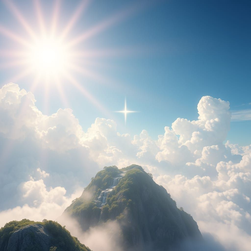 Surreal Island Paradise Basks in Heavenly Light