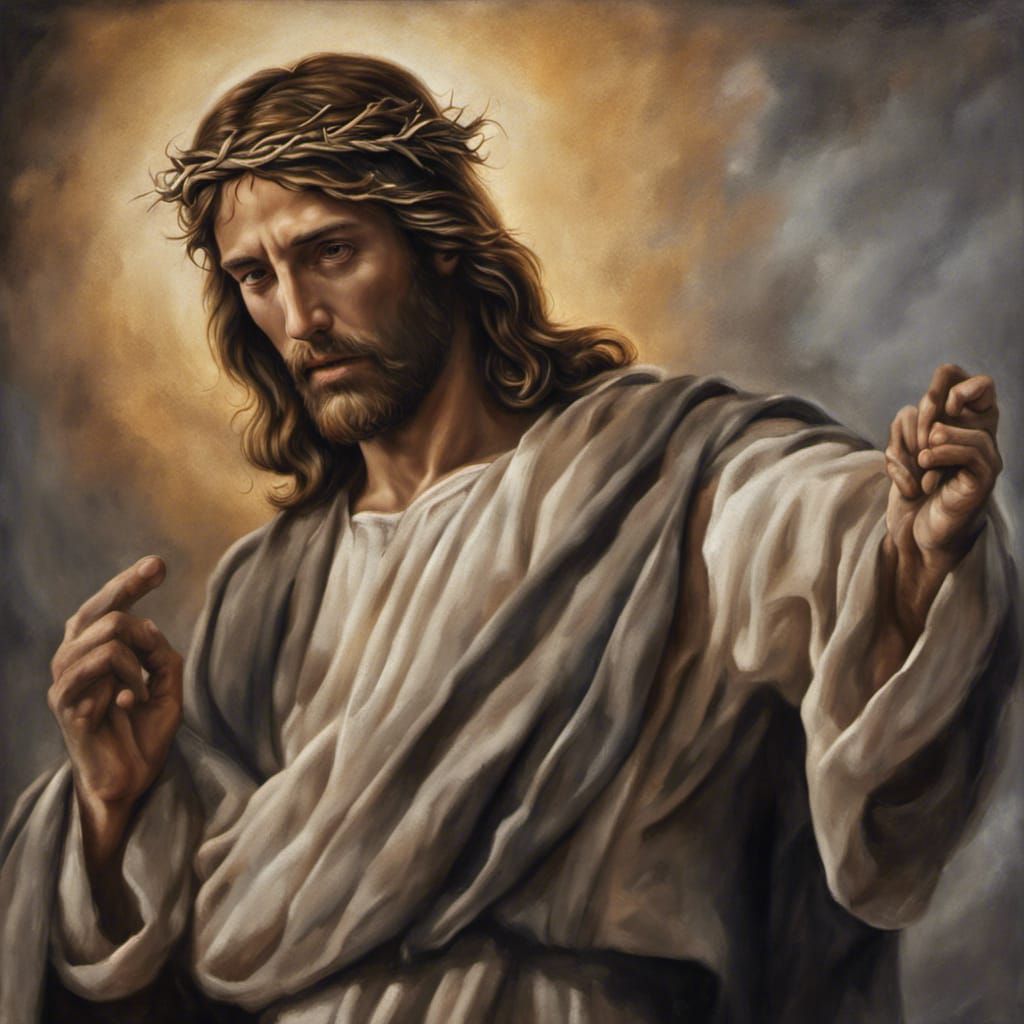 Hyperrealistic Oil Painting of Jesus Christ