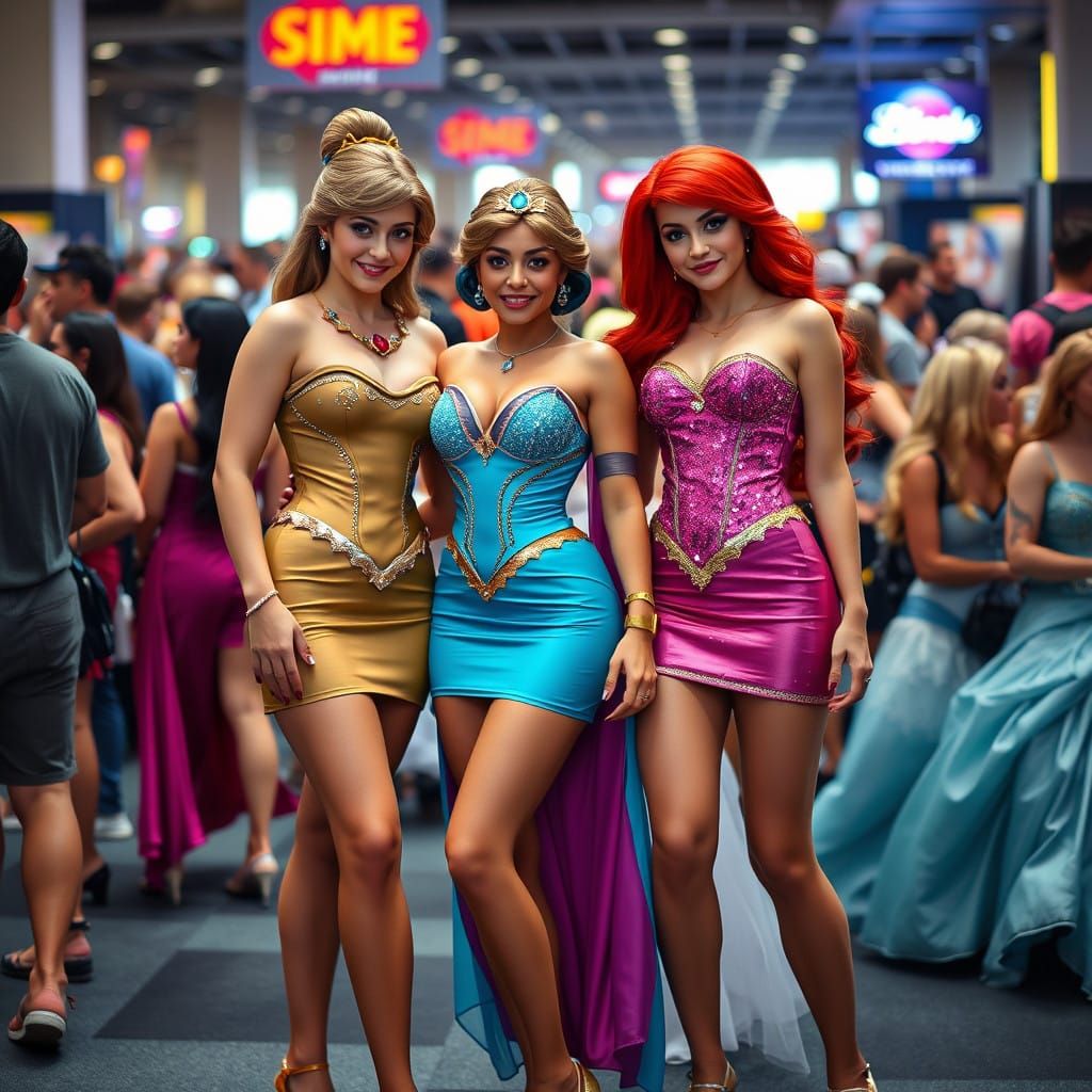 Sexy Disney Princesses in Mini Dresses