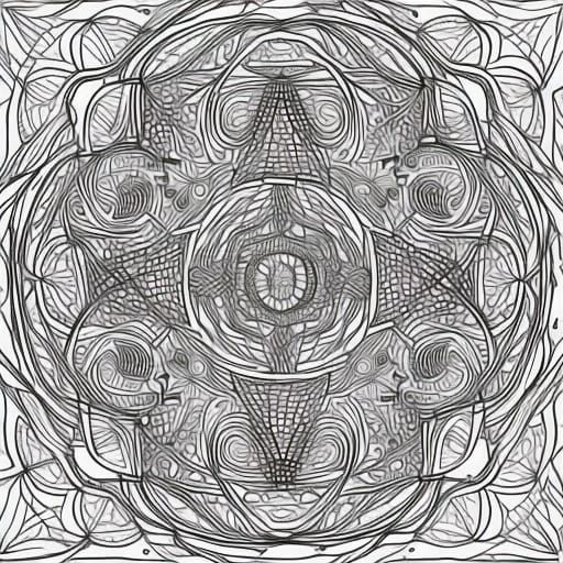 Intricate Line Art of Chaos