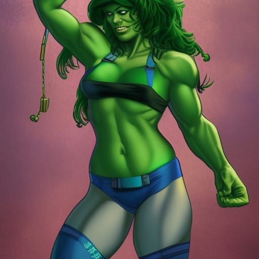 She-Hulk Celebrates Christmas: A Digital Masterpiece