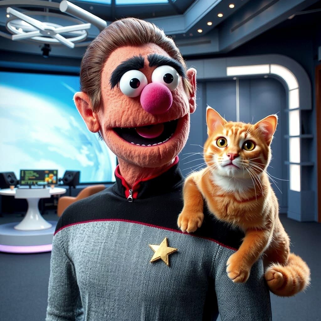 Muppet Character with White Face