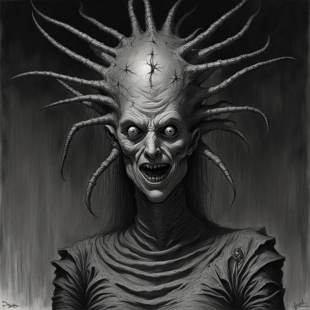 Eldritch Horror: Demonic Pinhead Illustration