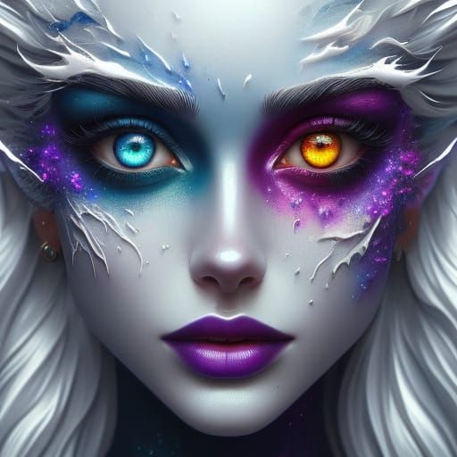 Surreal Portrait of Lily Collins Emerging from a White Wall ...