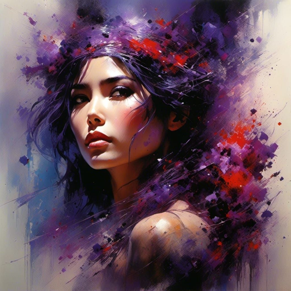 Latina Woman in Epic Fantasy Masterpiece