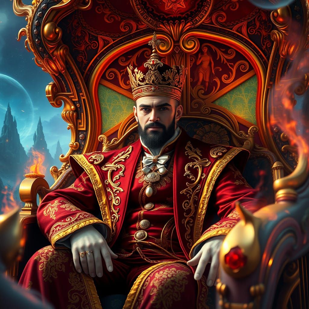 Luxurious Regal Gentleman in Majestic Royal Carriage