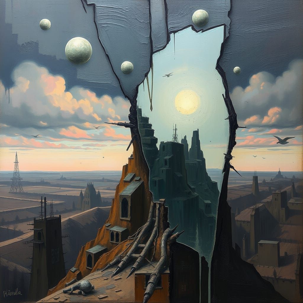 Distorted Realism in Dreamlike Dystopia