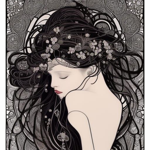 Ethereal beauty unfolds, grace exudes from every move, mindful presence radiates, intelligence sparkles within her eyes,...