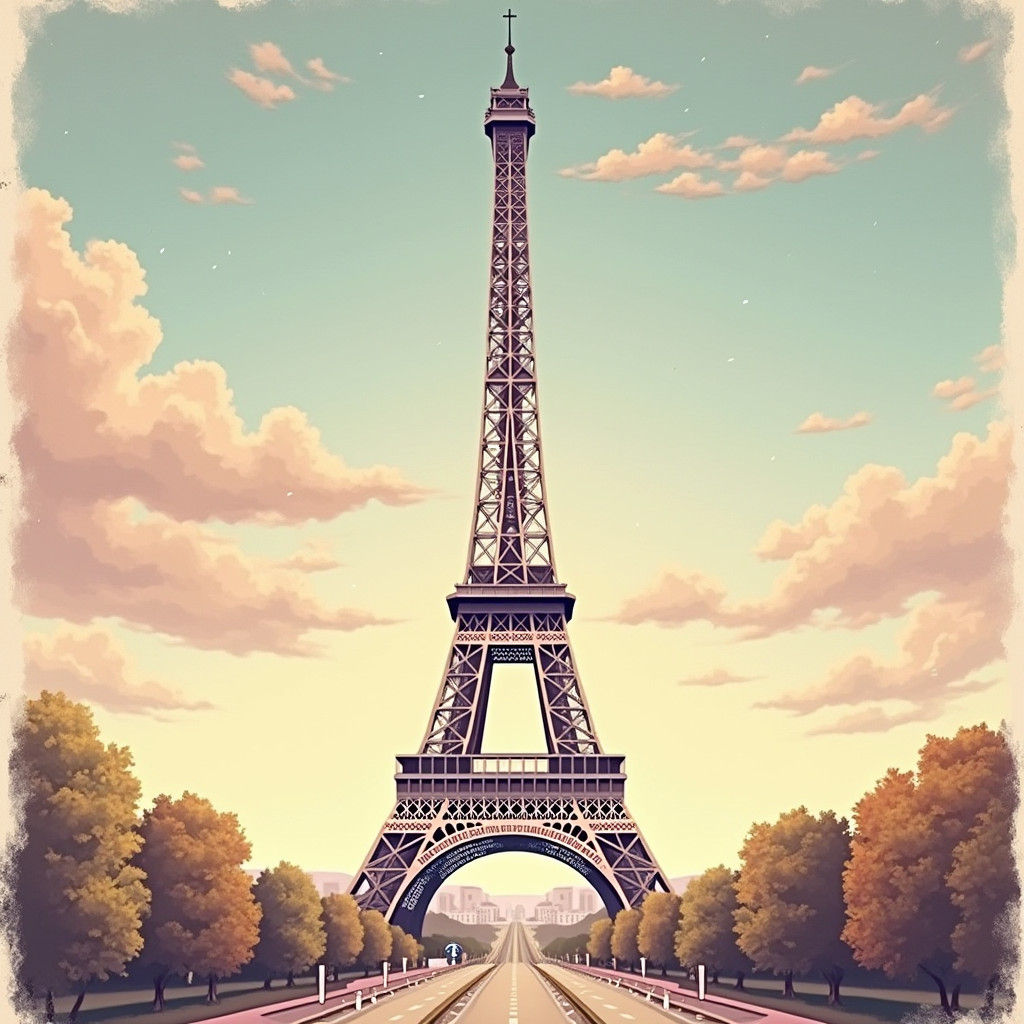 Vintage Botanical Illustration of Wildflowers on Parchment