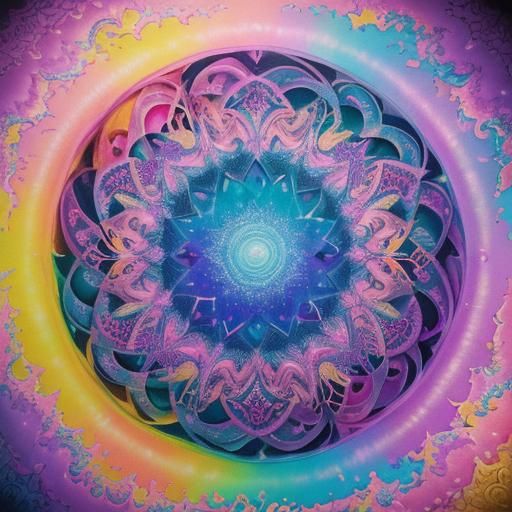 Rainbow Lit Poetry on Golden Parchment