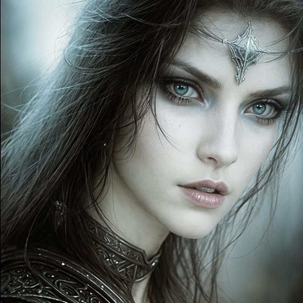 Eerie Dark Fantasy Portrait of Gorgeous Woman by Royo