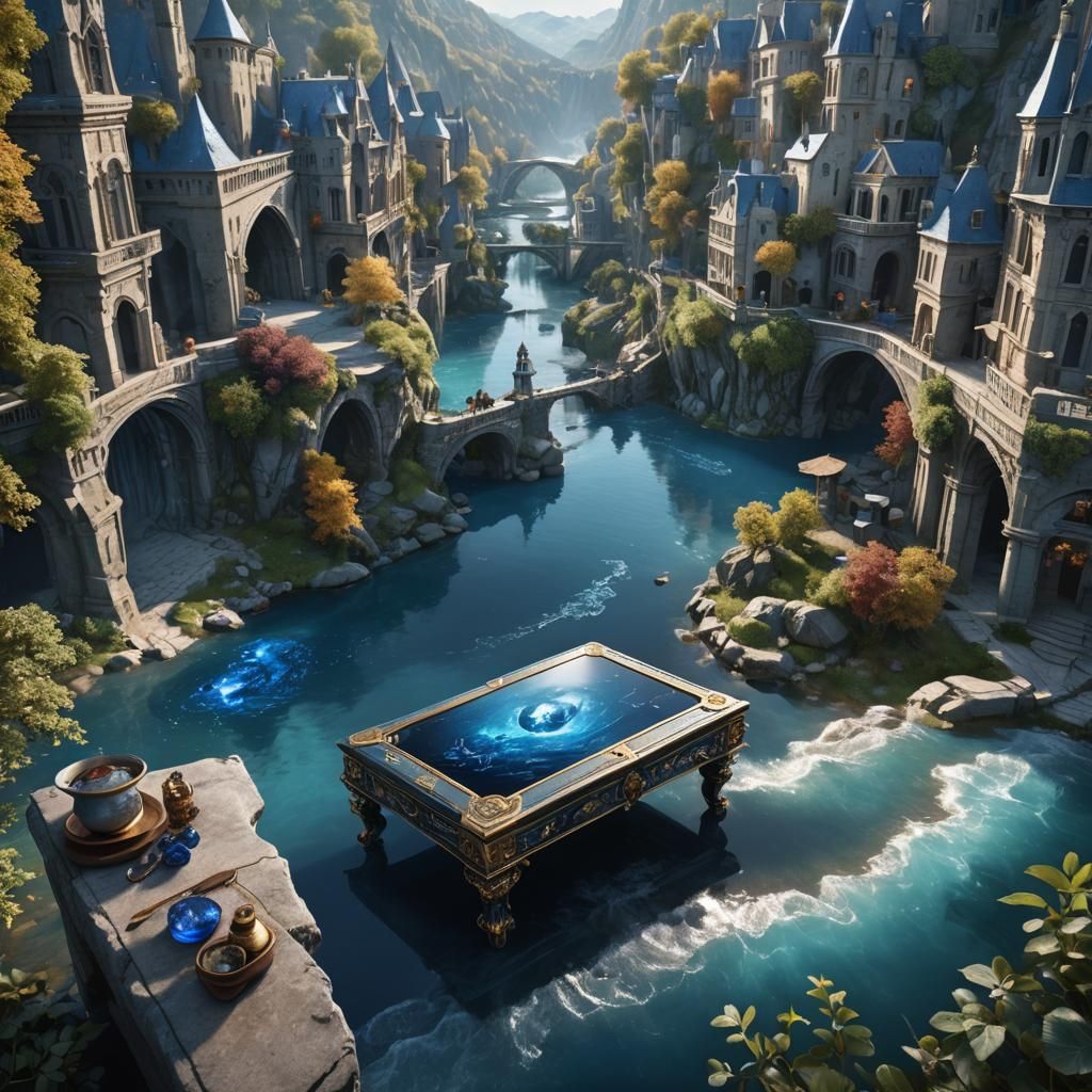 Open Book on Sapphire Table in Crystal City