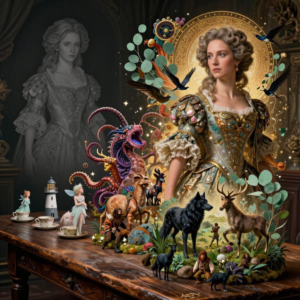 Ada Lovelace: Evolving Creativity in Fantasy Poster Style