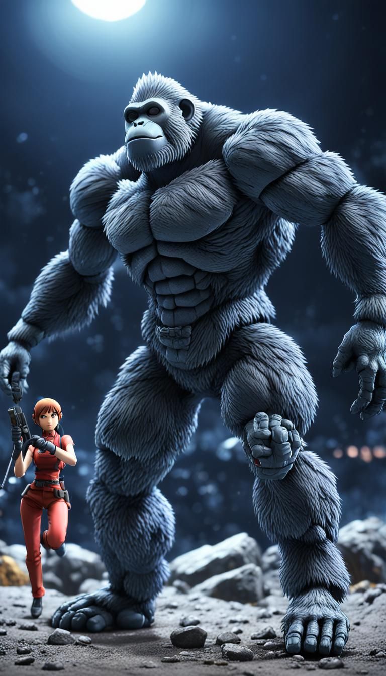 Fujiko Mine and Lupen III Action Figures in 3D