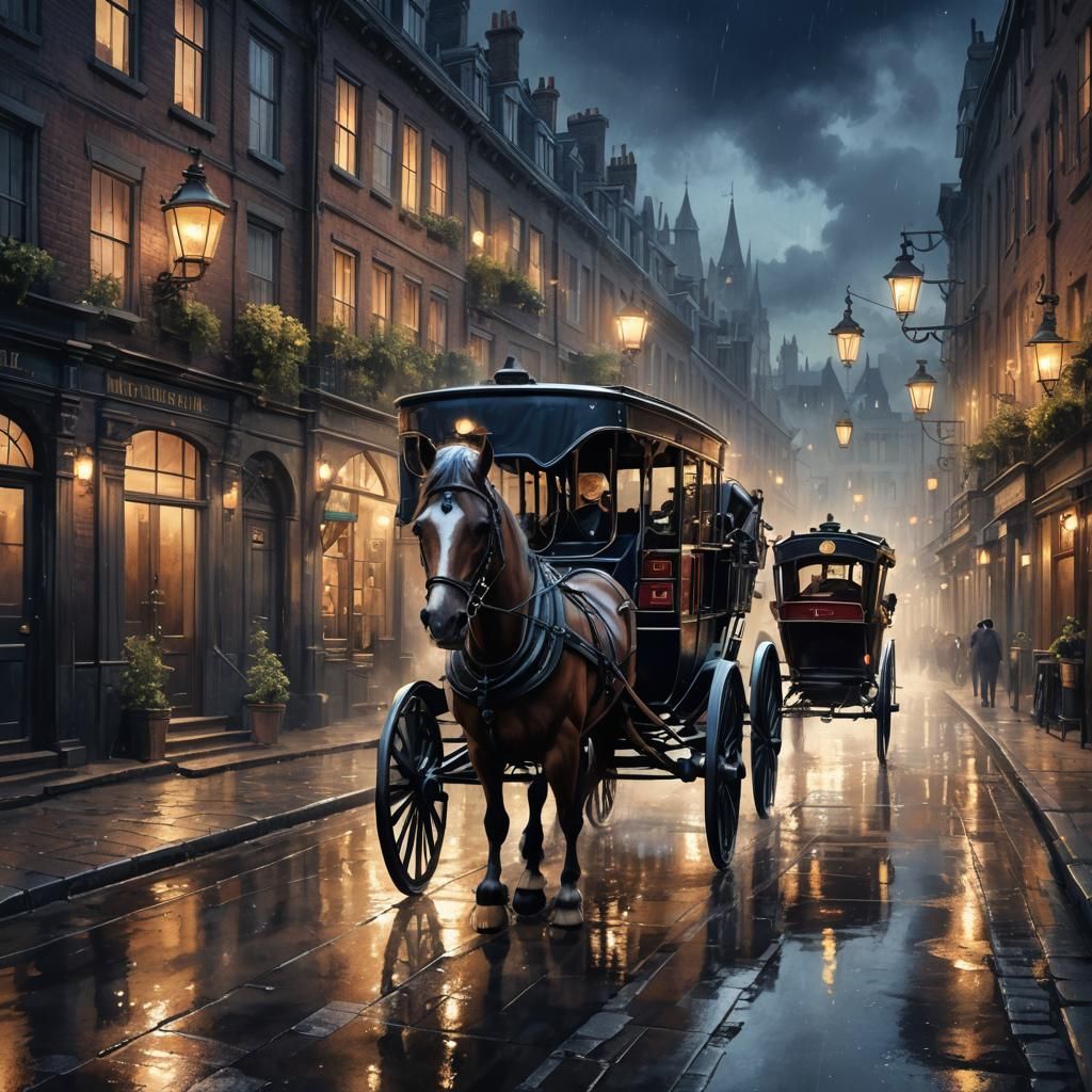 Victorian Midnight: Watercolor Fashion Design Illustration