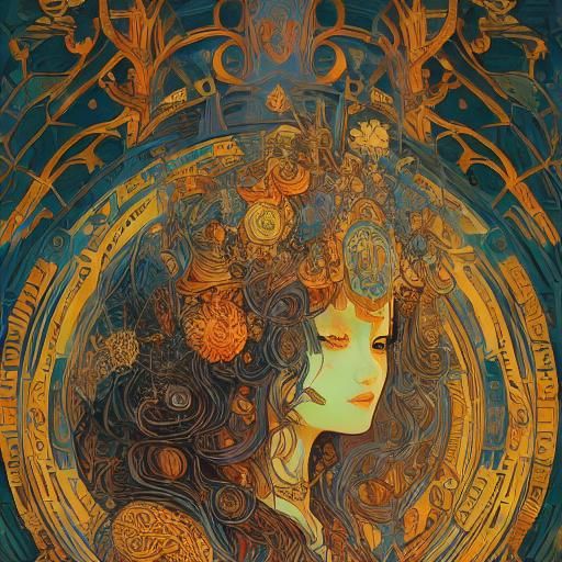 Lizard with Holographic Display in Anime Style