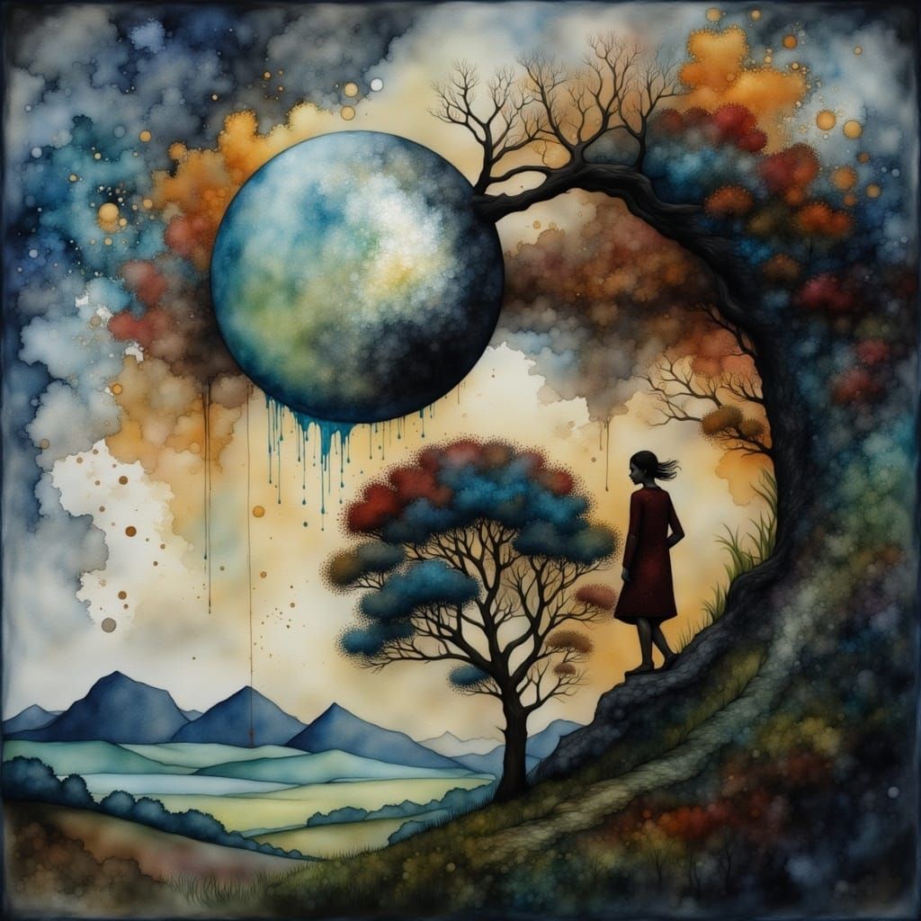 Detailed Matte Painting of Hope and Strength