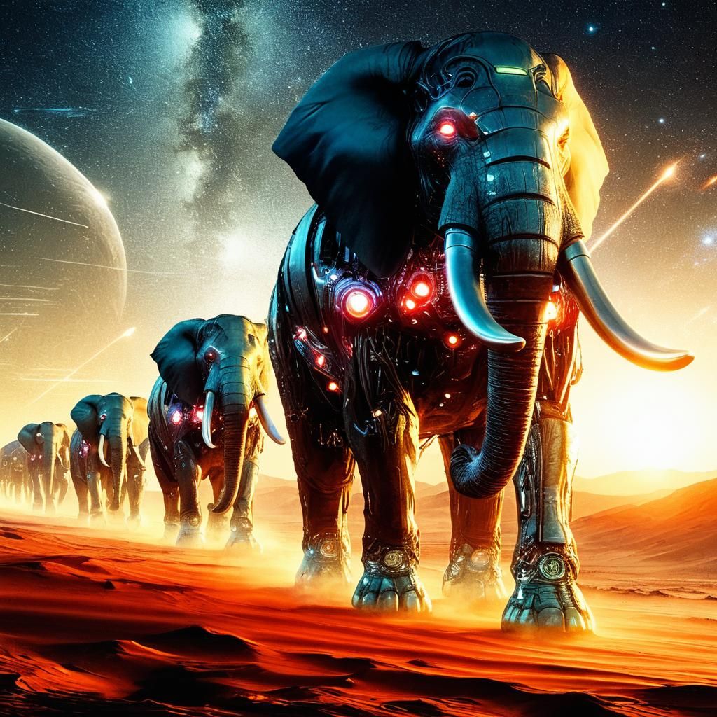 Cyber-elephants migrating from Mars to Alpha Centauri BH27