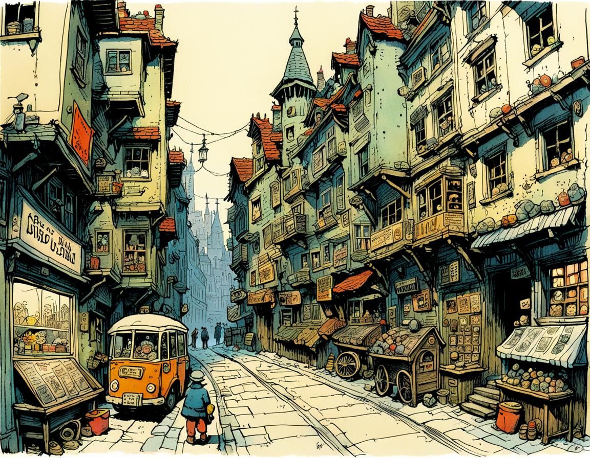 Comics Masters Inspired Caricatures in a Muted Color Palette